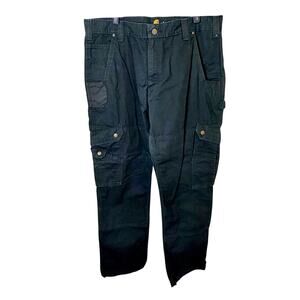 Carhartt B342 Black Double Knee Work Pants Relaxed Fit 36x32 Utility Cargo Gorp